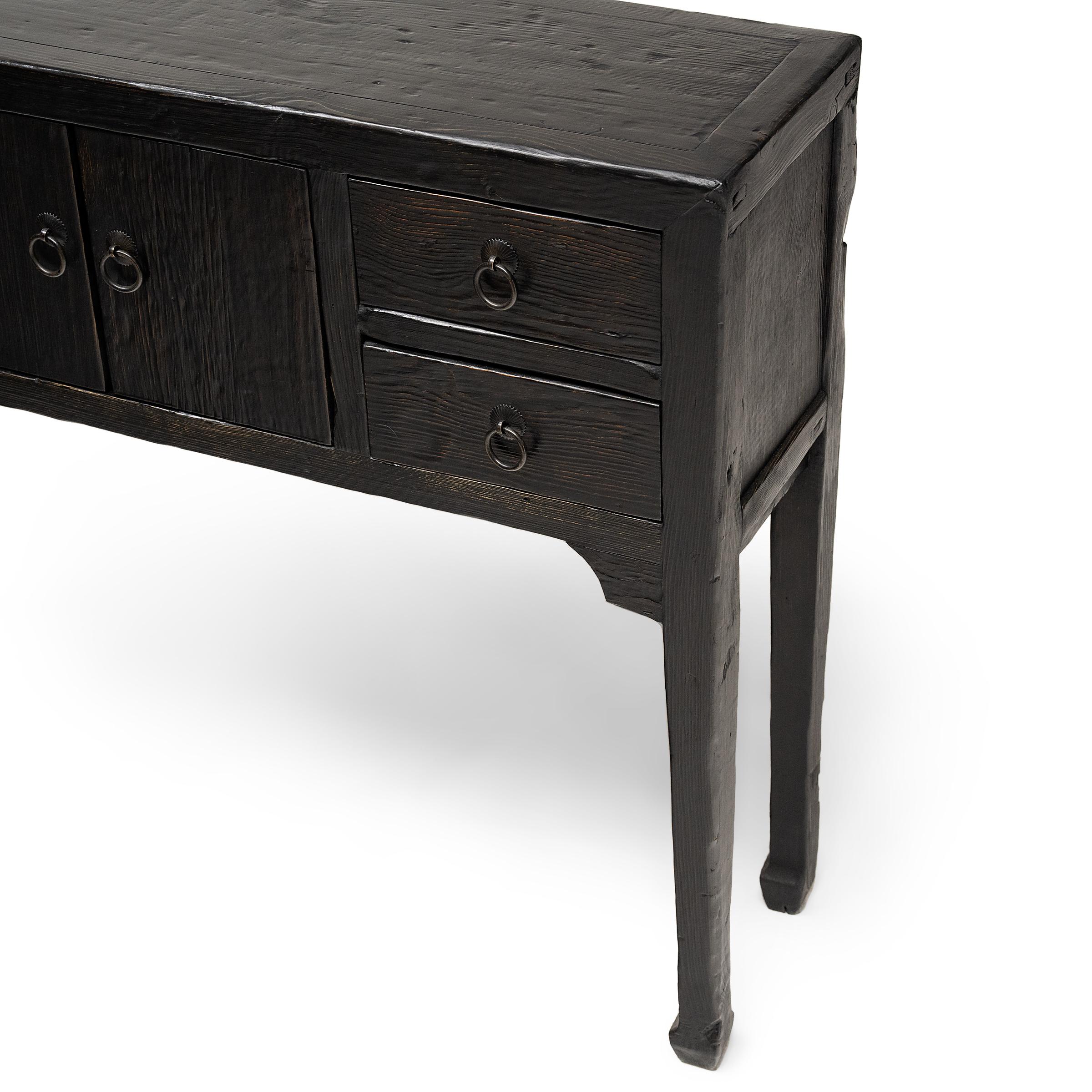 Reclaimed Wood Petite Chinese Altar Coffer For Sale