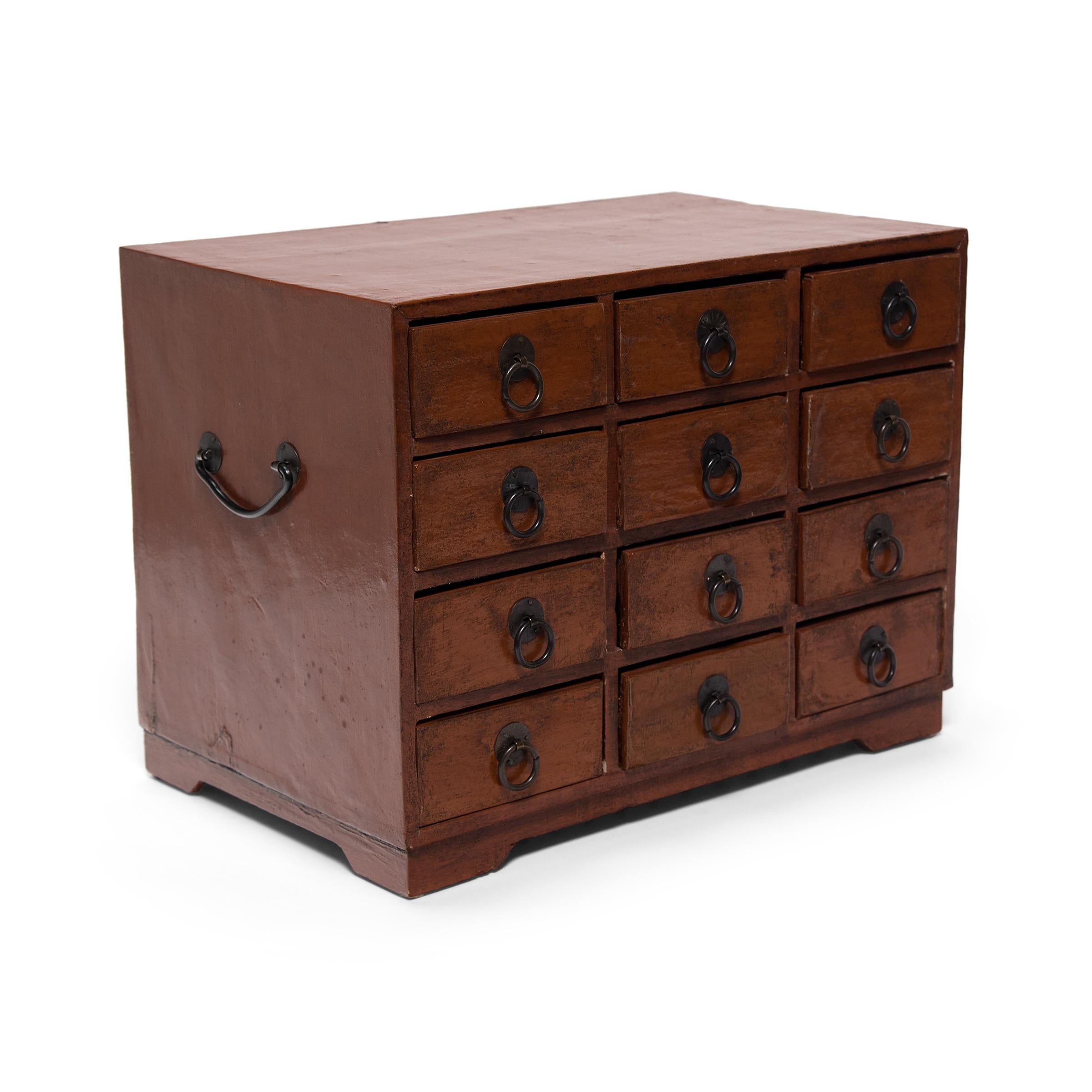 Lacquered Petite Chinese Apothecary Chest