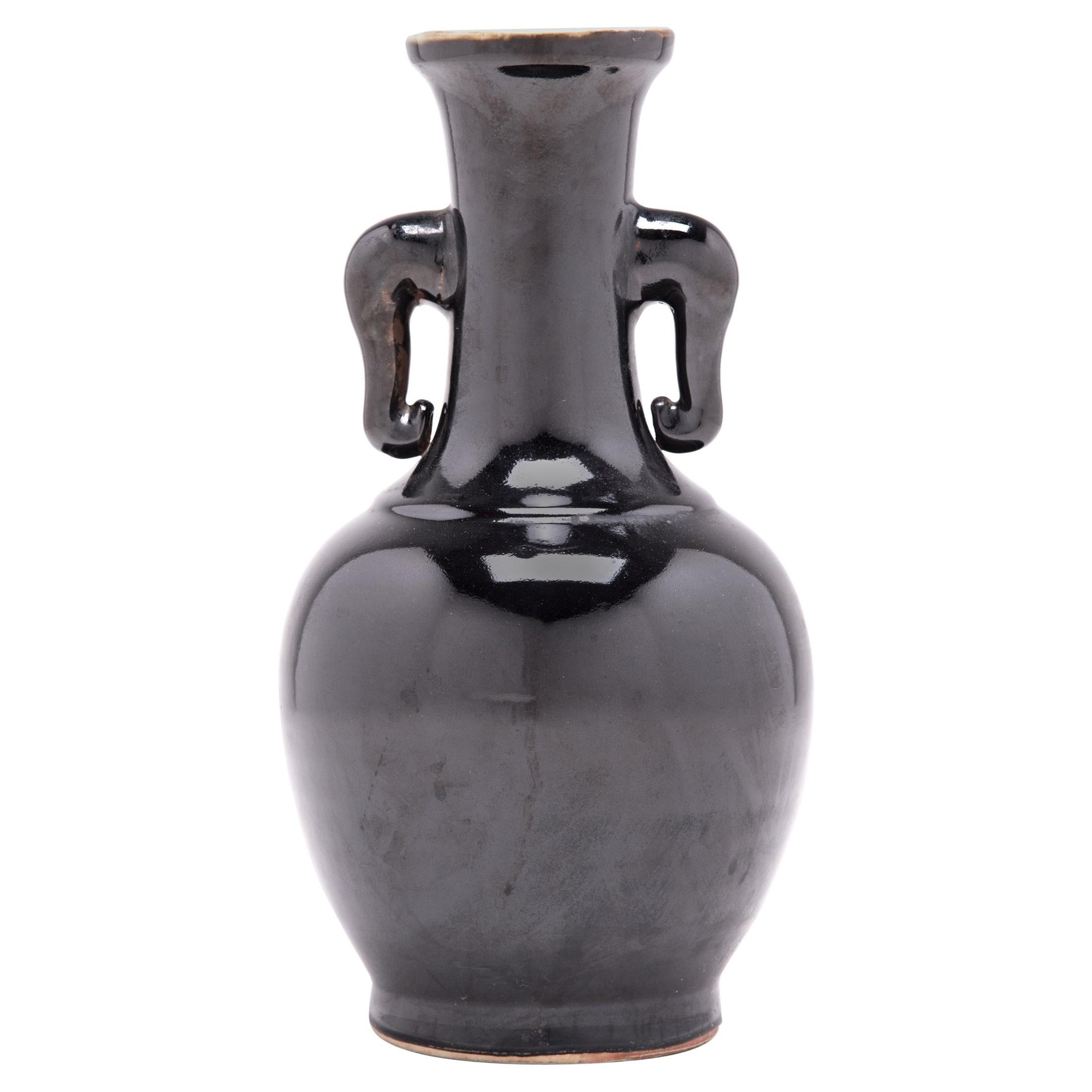 Petite Chinese Black Trunk Vase