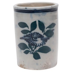 Petite Chinese Blue & White Brush Pot, c. 1900