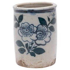 Petite Chinese Blue & White Brush Pot, c. 1900