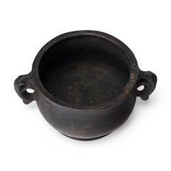 Petite Chinese Bronze Censer with Elephant Handles, c. 1700