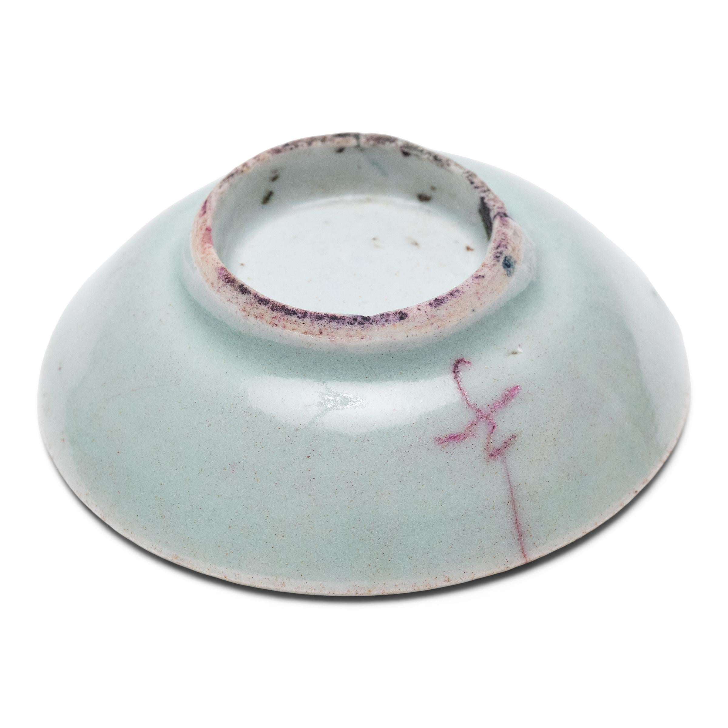 Qing Petite Chinese Celadon Dish c. 1900
