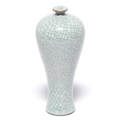 Petite Chinese Crackled Meiping Vase