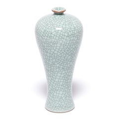 Petite Chinese Crackled Meiping Vase