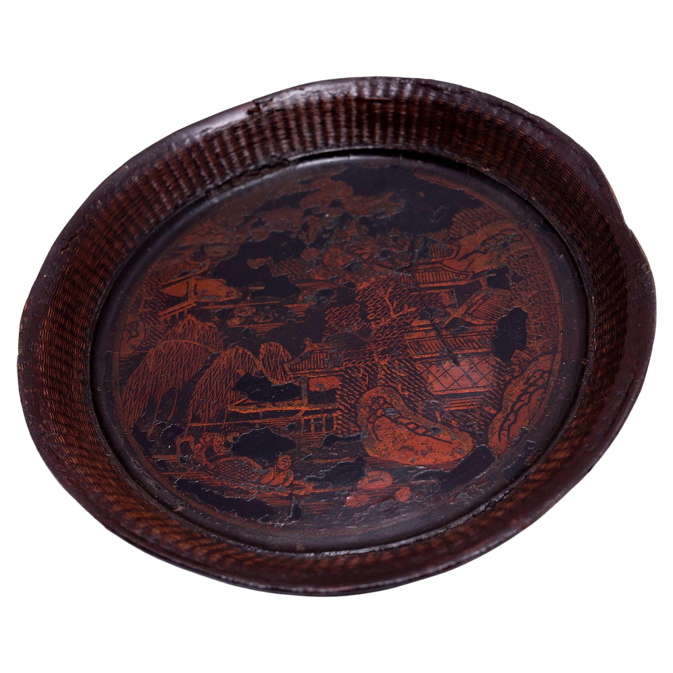 Petite Chinese Gilt Offering Plate, c. 1850 For Sale