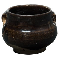 Piccolo vaso da farmacia cinese smaltato, 1900 ca.