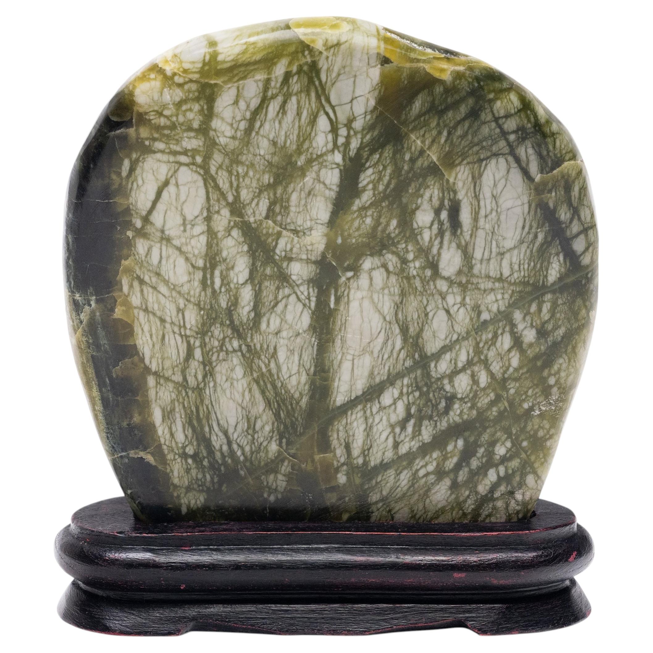 Petite Chinese Greenery Meditation Stone