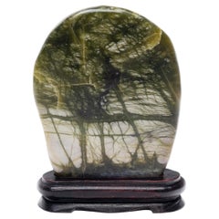 Petite Chinese Greenery Meditation Stone