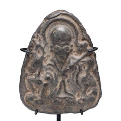 Petite Chinese Metal Amulet of God of Longevity, c. 1900