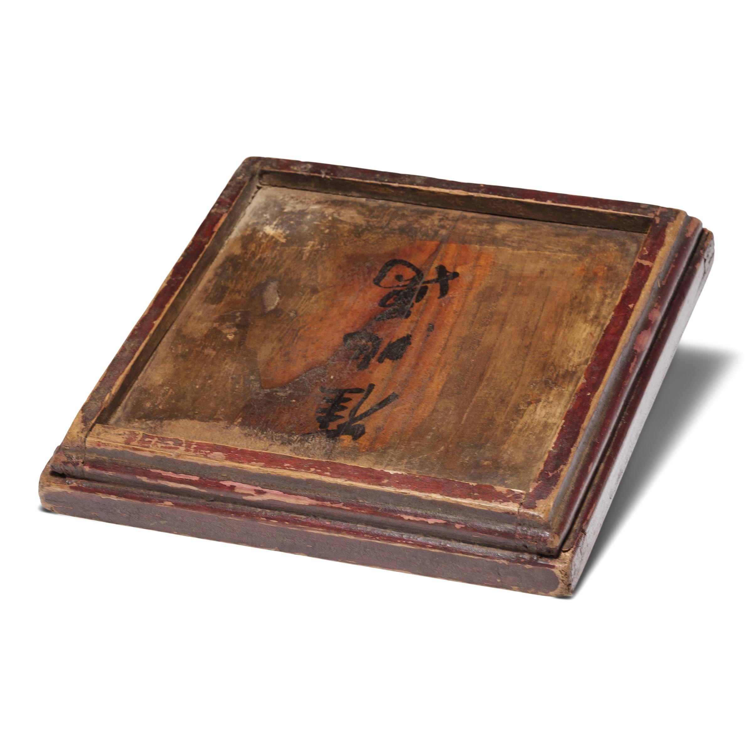 Kleines chinesisches Spiegeltablett, um 1850 (Chinesisch) im Angebot