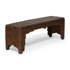 Pequeña mesa de volutas primitiva china, c. 1900