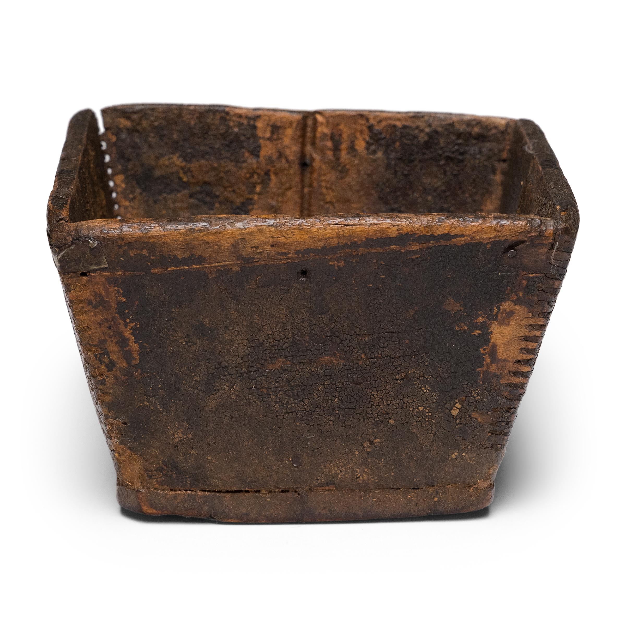 Folk Art Petite Chinese Rice Measure, c. 1900 For Sale