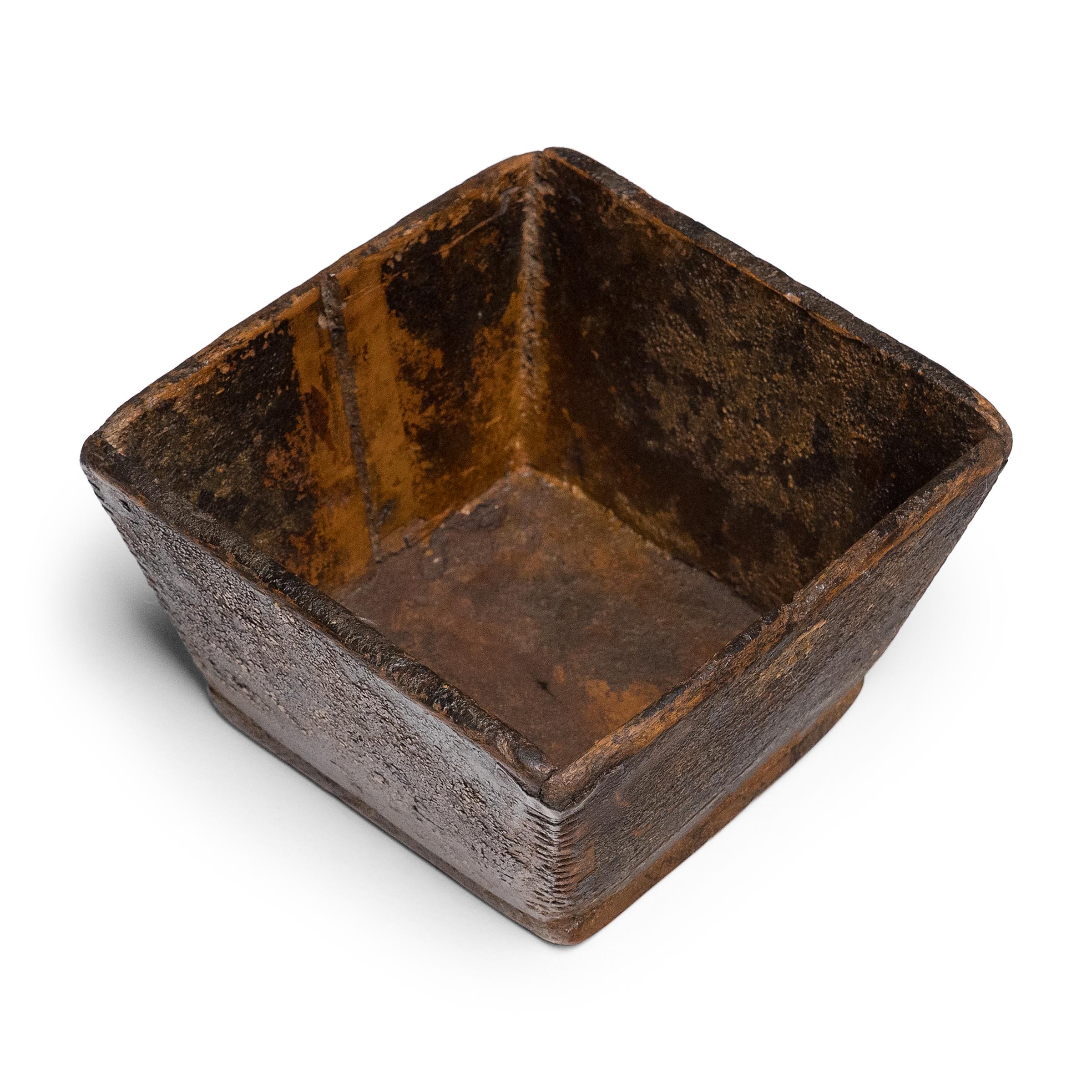 Lacquered Petite Chinese Rice Measure, c. 1900 For Sale