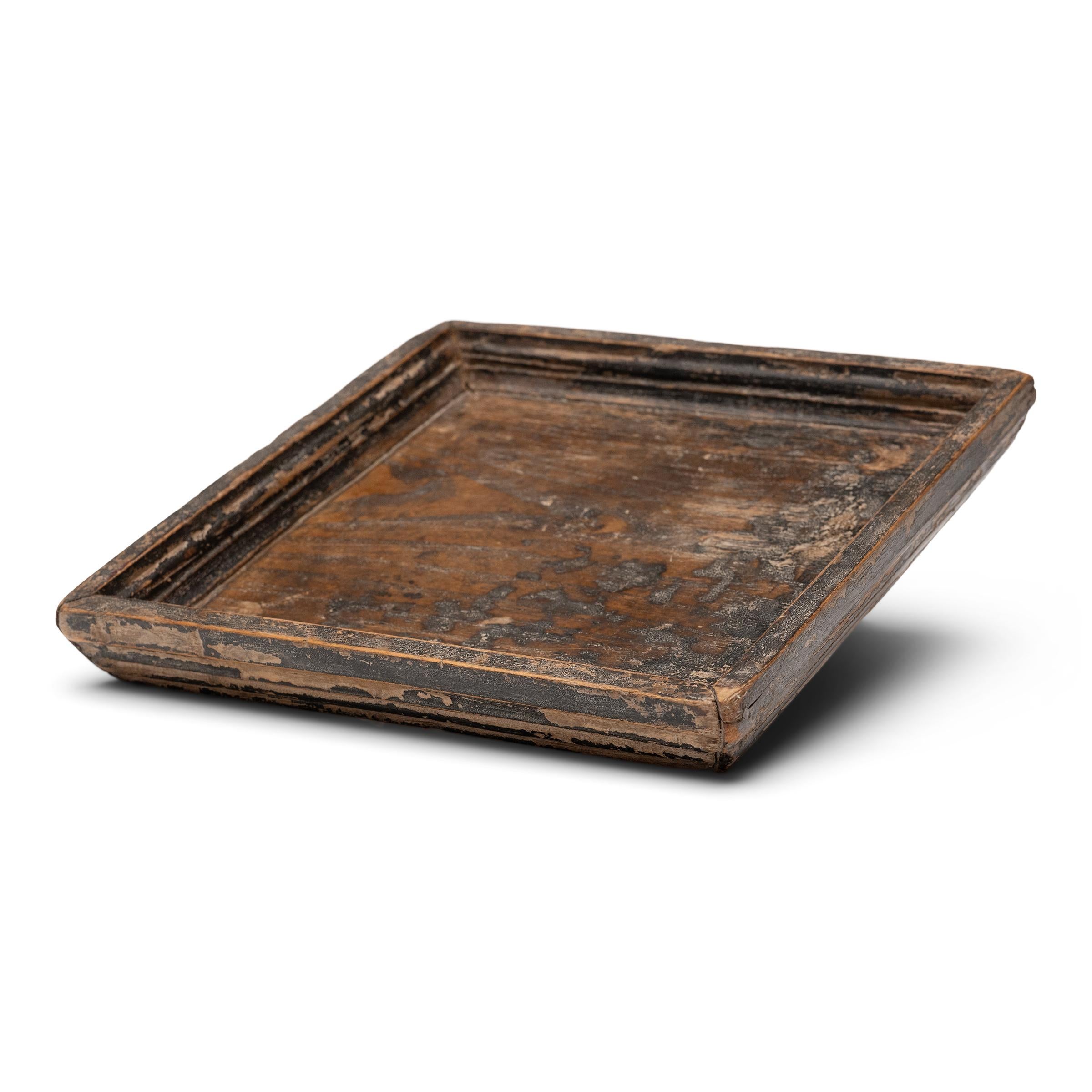 Petite Chinese Tea Tray, c. 1850 Rústico en venta