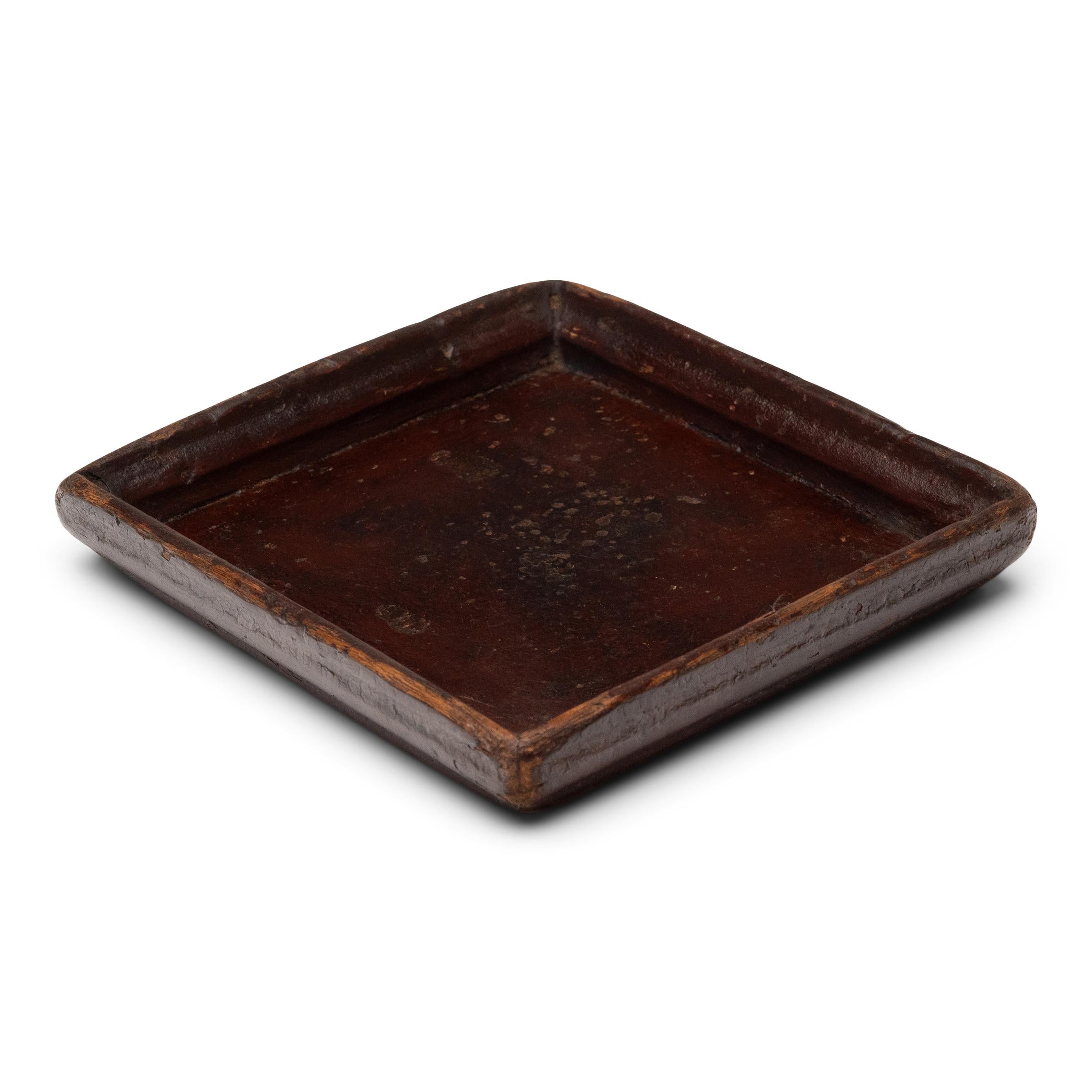 Petite Chinese Tea Tray, c. 1850 In Fair Condition For Sale In Chicago, IL
