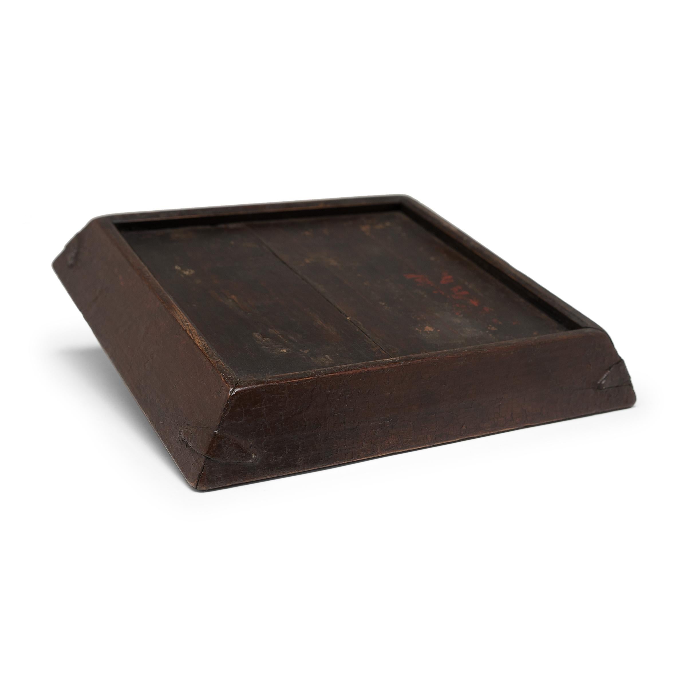 Rustic Petite Chinese Tea Tray, c. 1900 For Sale