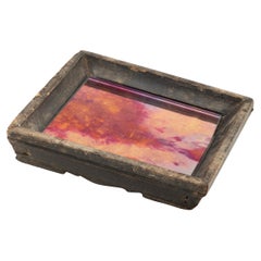 Petit plateau chinois avec miroir rose, vers 1900