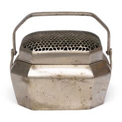 Petite Chinese White Brass Brazier, 19th Century