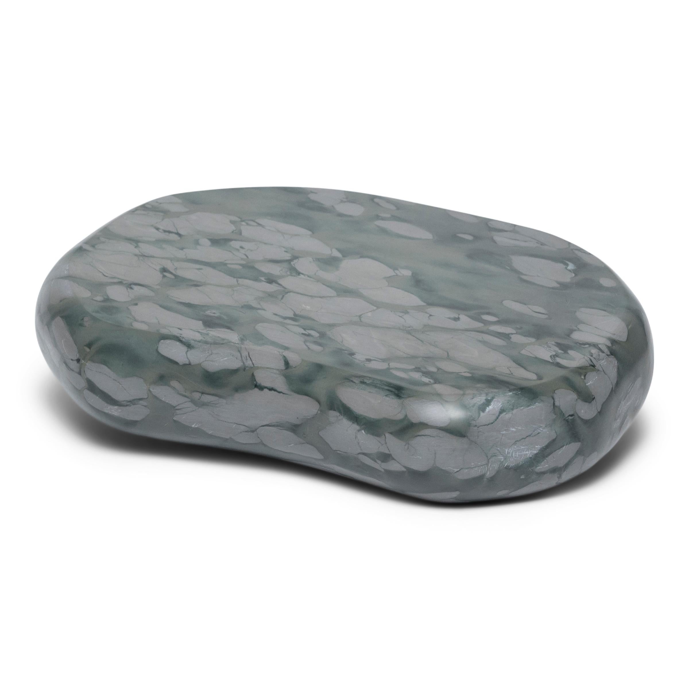 Organic Modern Petite Zhenzhu Serving Stone For Sale
