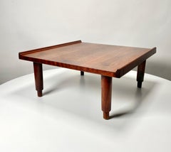 Petite Circa 1950s Modernist Side Table in Walnut
