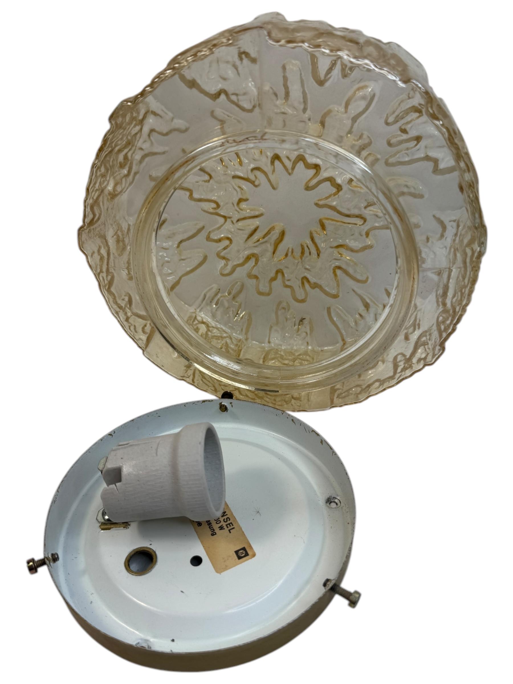 Plafoniera Petite Circle Ice Glass Honsel Leuchten, Germania in vendita 3