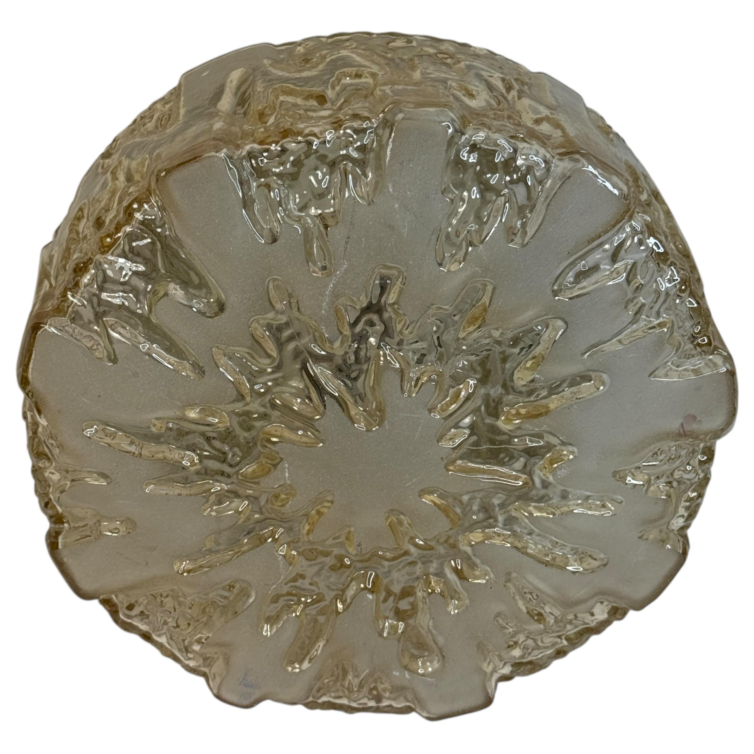 Tedesco Plafoniera Petite Circle Ice Glass Honsel Leuchten, Germania in vendita