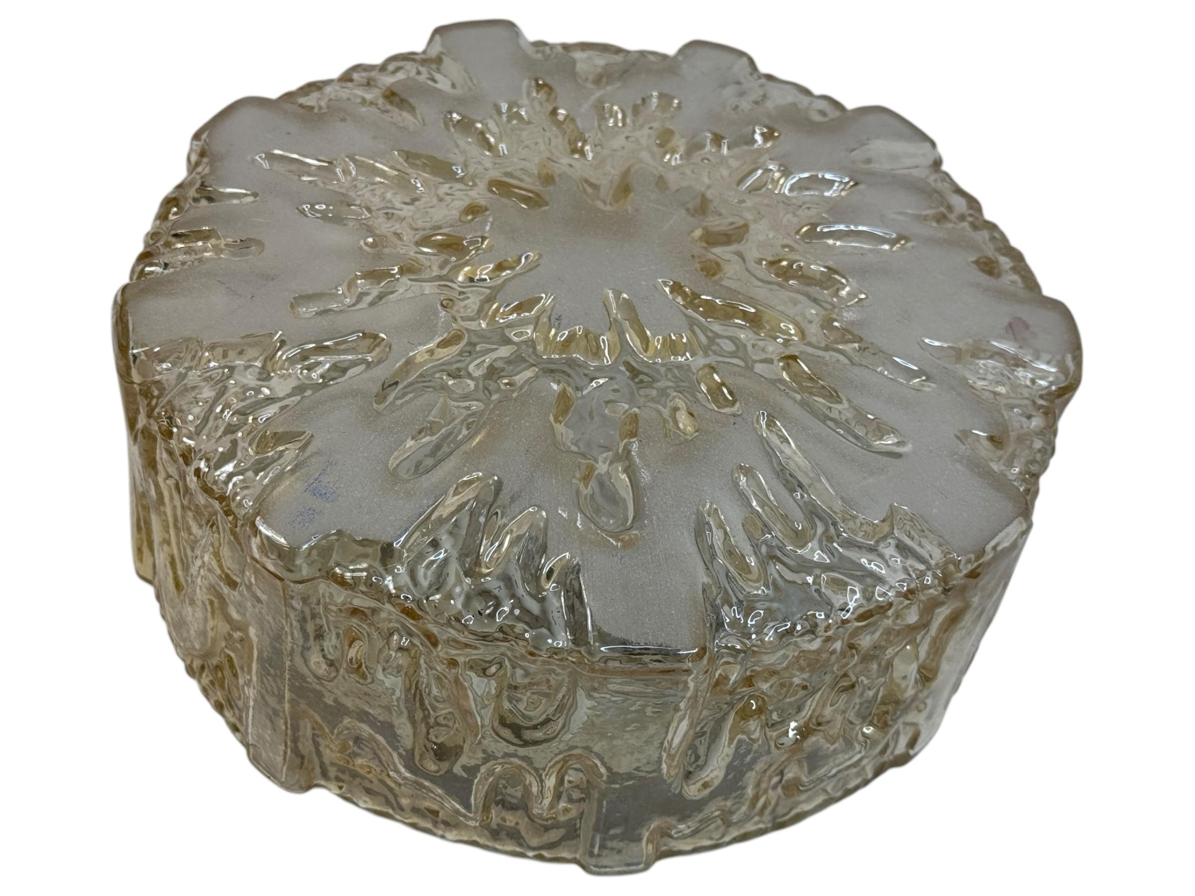 Plafoniera Petite Circle Ice Glass Honsel Leuchten, Germania in vendita 1