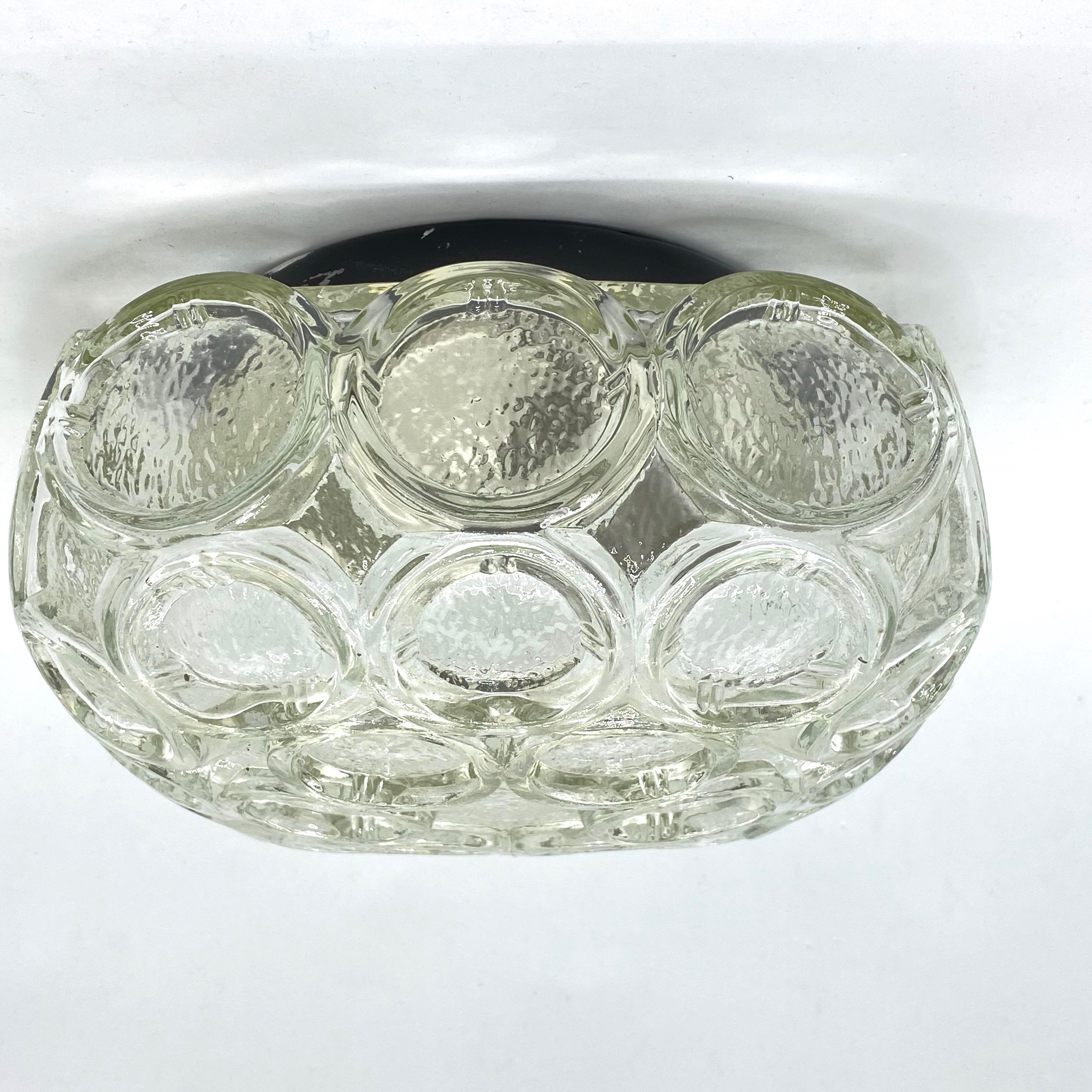 Mid-20th Century Petite Circle Pattern Flush Mount Ceiling Light by RZB Leuchten, 1960s