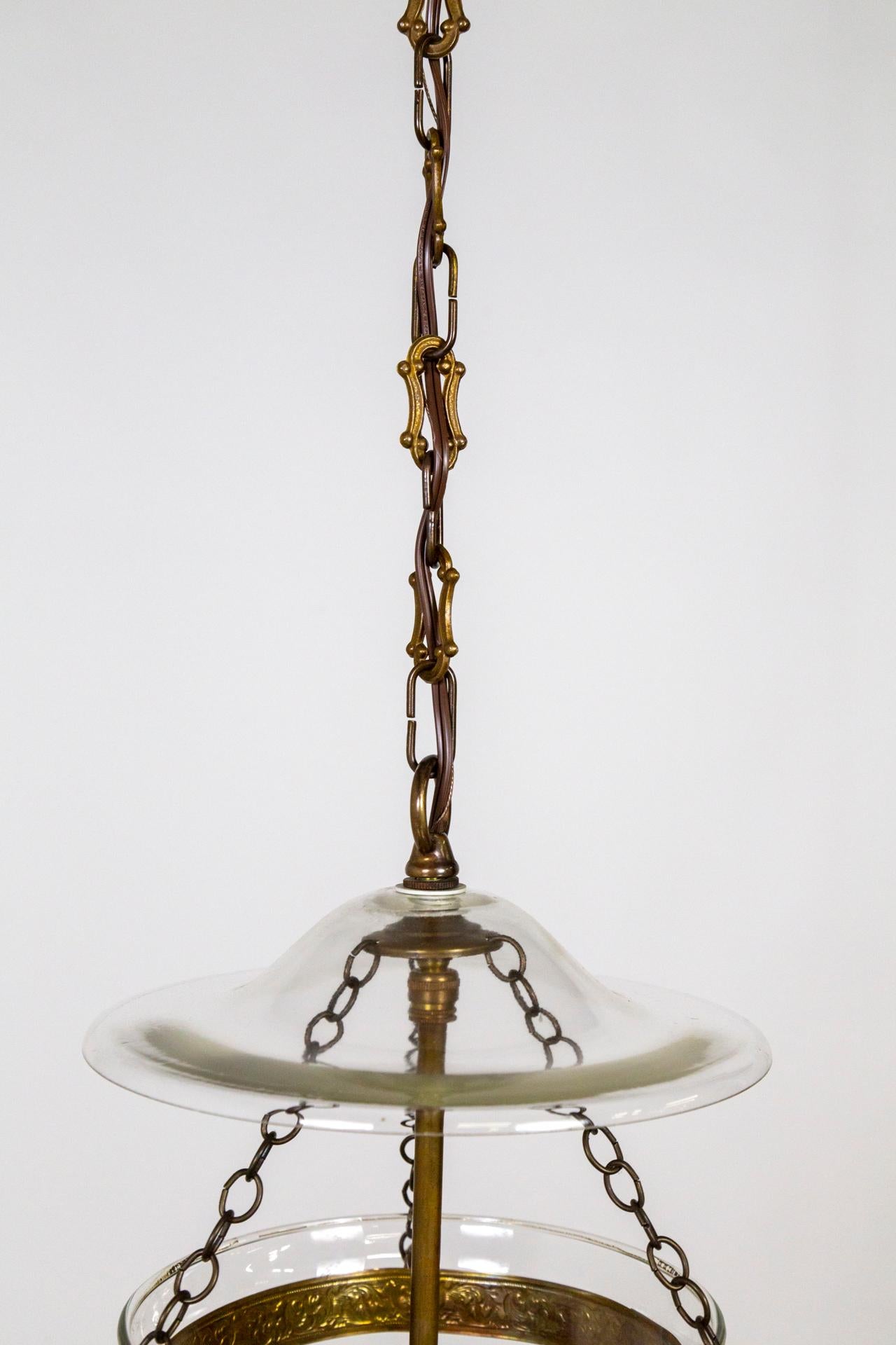 Petite Classic Bell Jar Lantern w/ Acanthus Leaves Trim 1