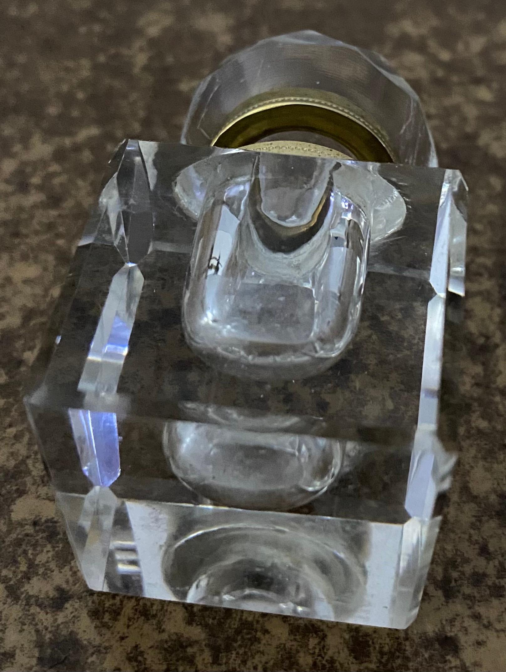 Petite Classica Crystal Inkwell In Good Condition For Sale In Sheffield, MA