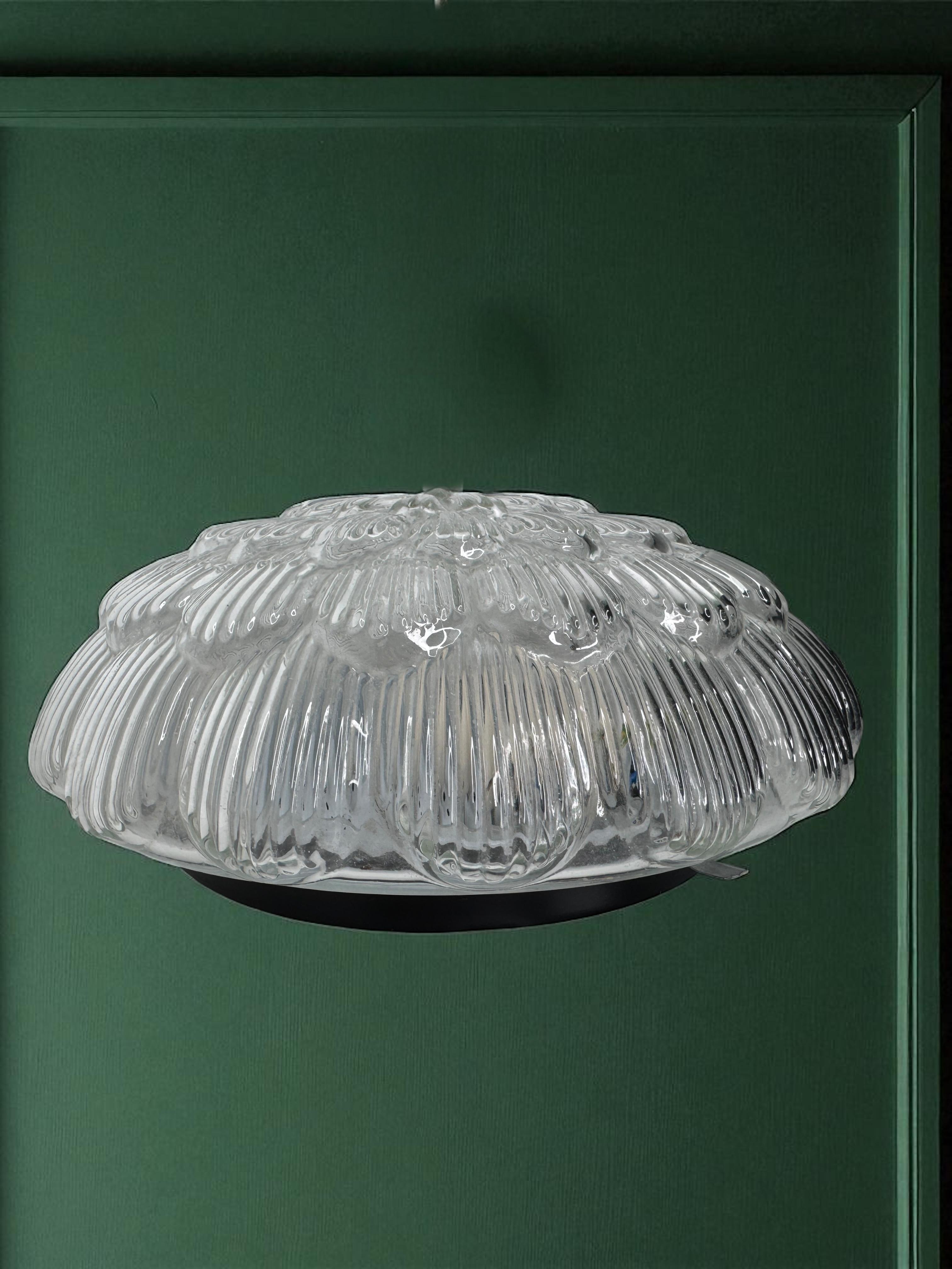 Pequeño plafón de cristal transparente Massive Leuchten, Alemania en venta 3