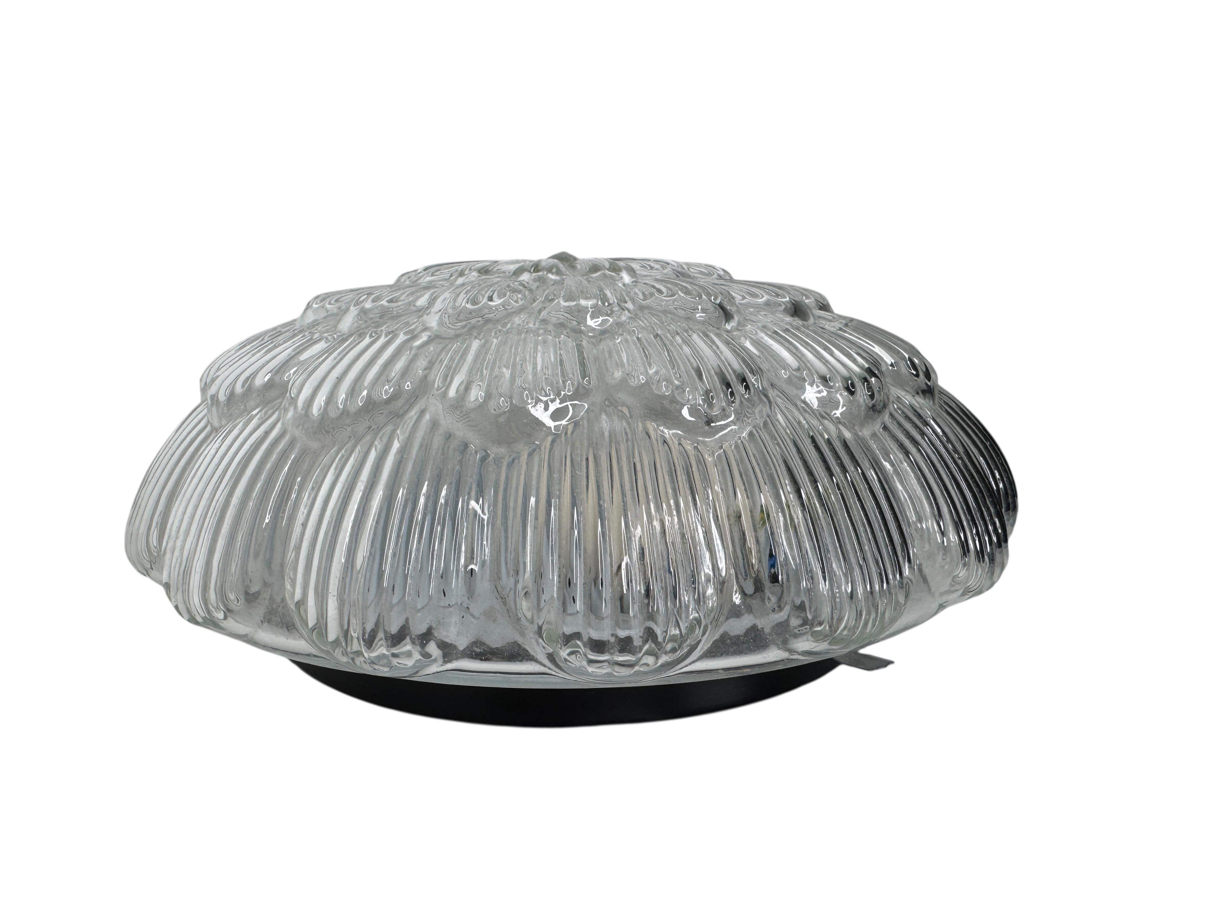 Pequeño plafón de cristal transparente Massive Leuchten, Alemania Alemán en venta