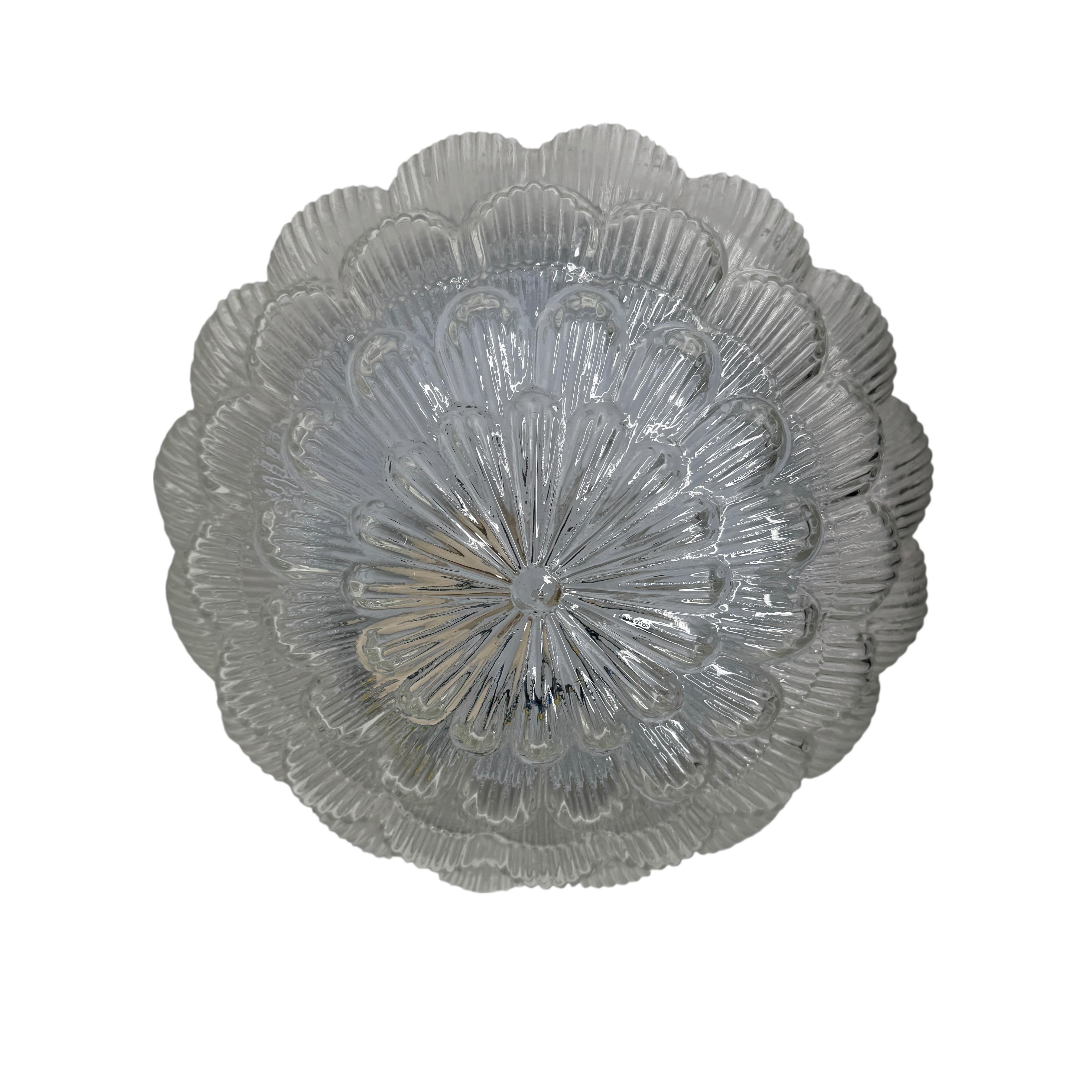 Pequeño plafón de cristal transparente Massive Leuchten, Alemania en Bueno estado para la venta en Nuernberg, DE