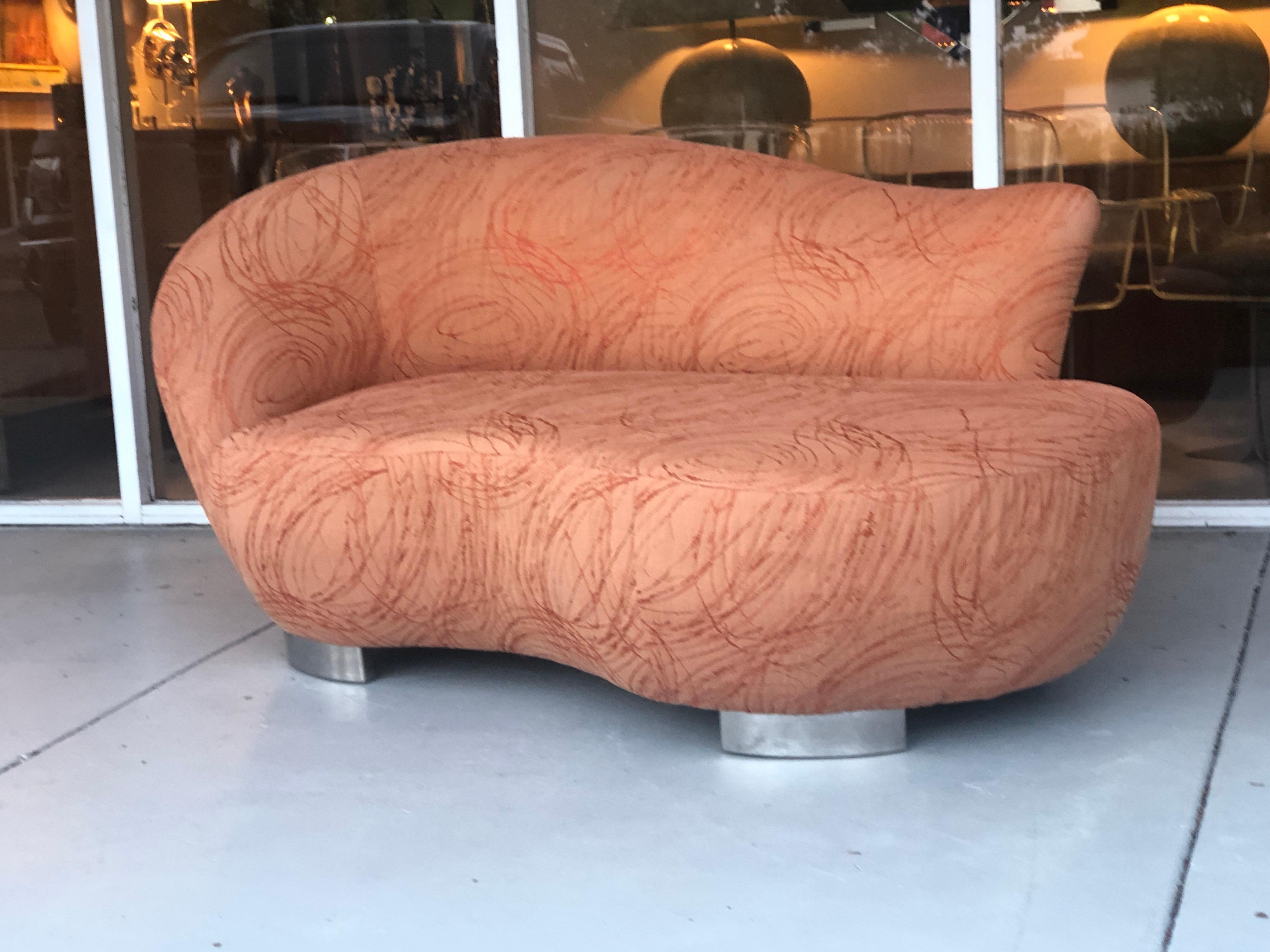 A smaller custom version of the popular cloud sofa. Super comfortable. In great original condition, 1990s.