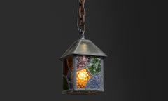 Petite Coloured Glass Lantern, England circa 1950