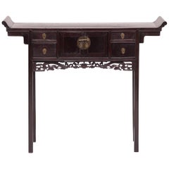Petite Console Table with Dancing Dragon Apron
