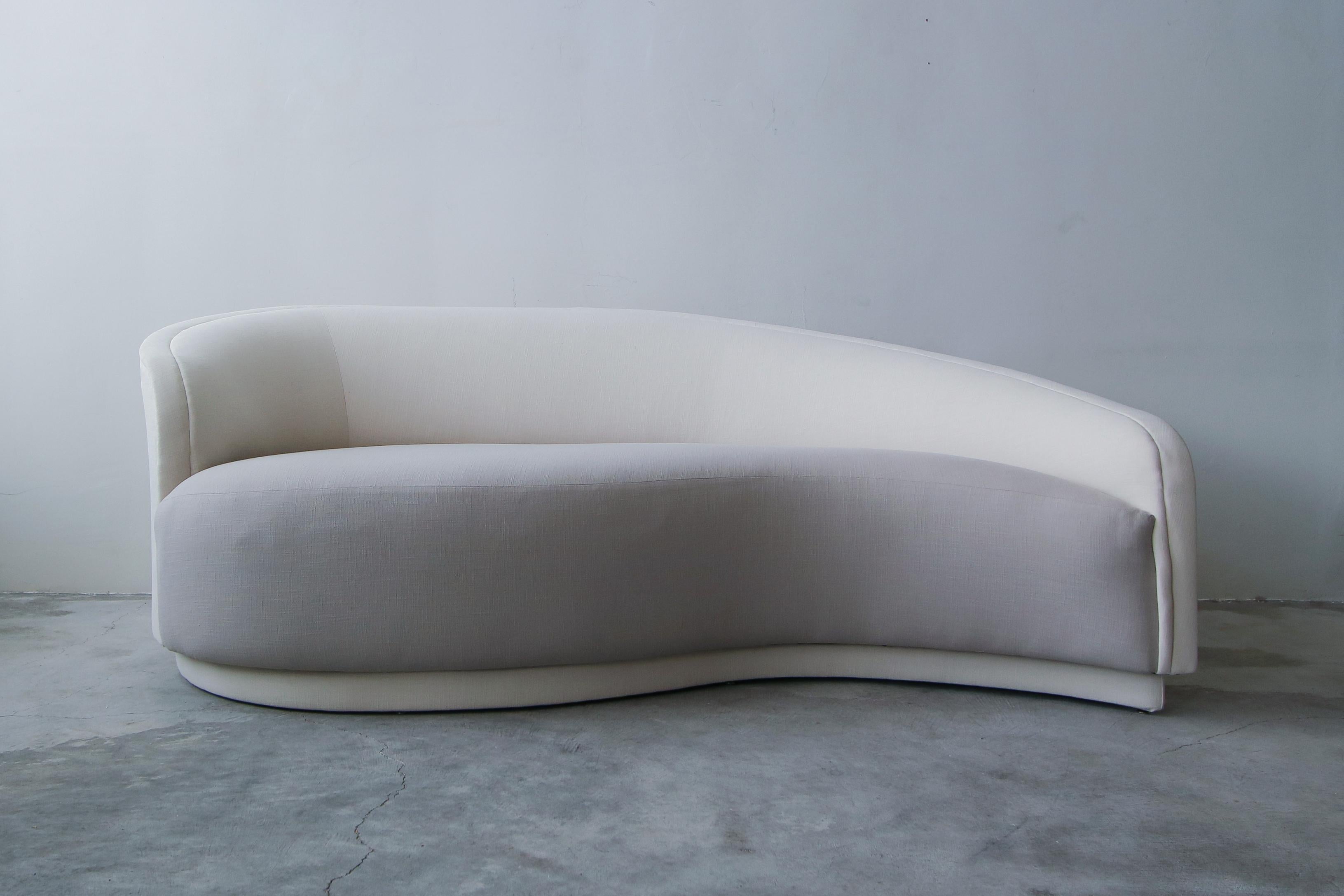 20th Century Petite Curved Sofa and Ottoman by Vladimir Kagan for Weiman
