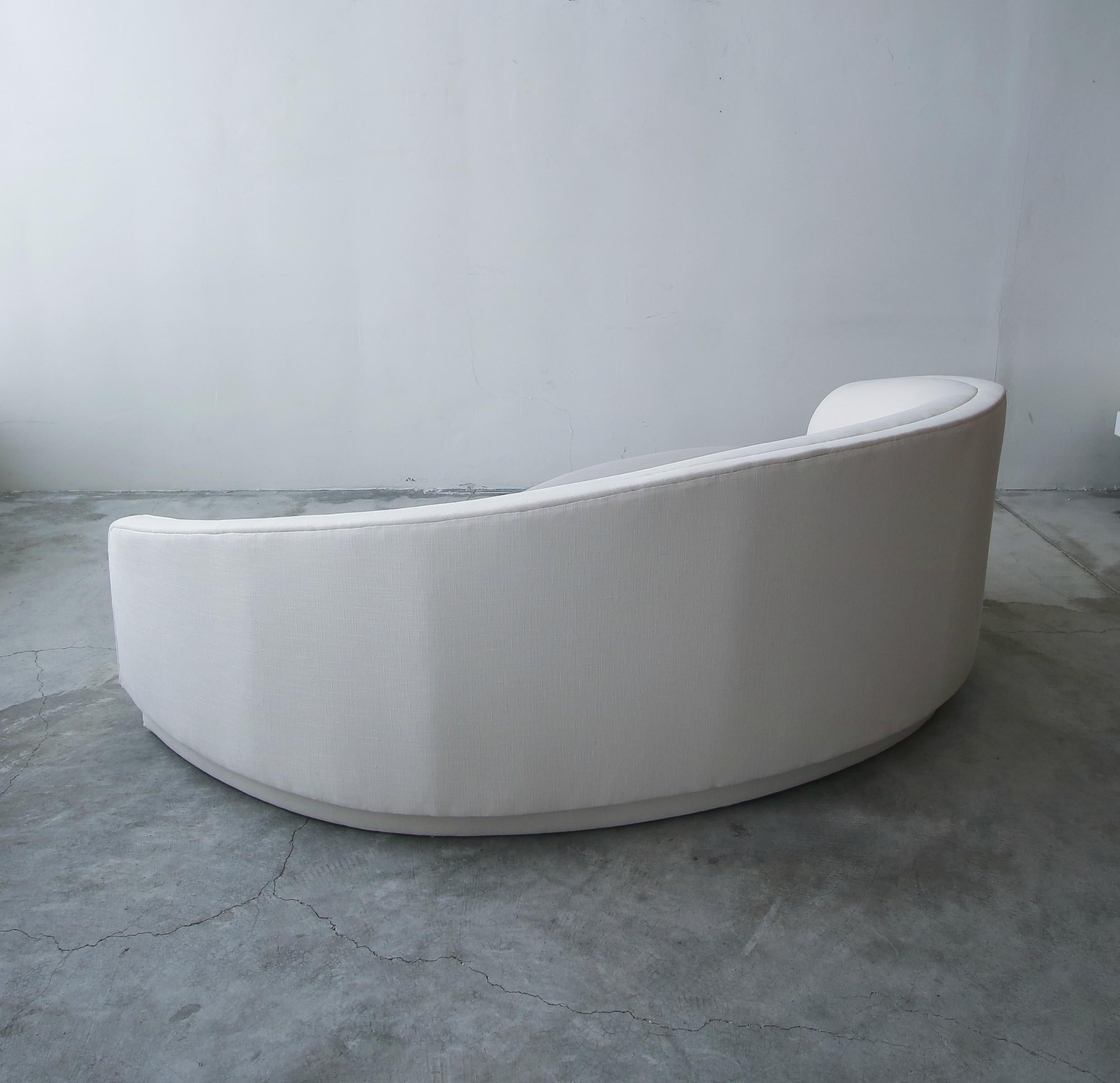 Petite Curved Sofa and Ottoman by Vladimir Kagan for Weiman For Sale at