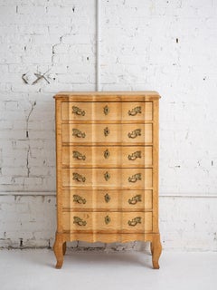 Petite Danish Blonde Oak Tallboy in the Syle of Henning Kjaernulf