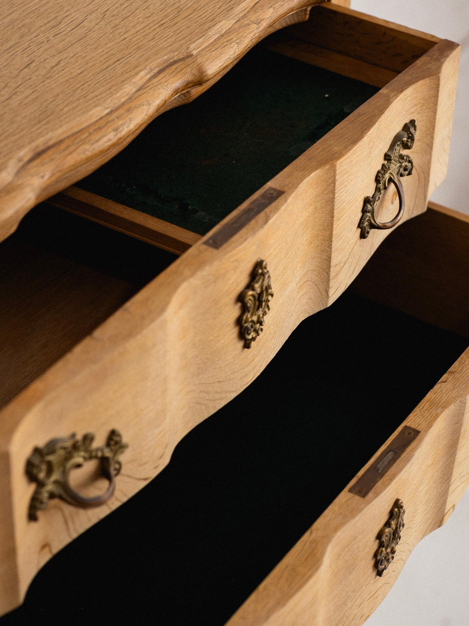 20th Century Petite Danish Blonde Oak Tallboy in the Syle of Henning Kjaernulf