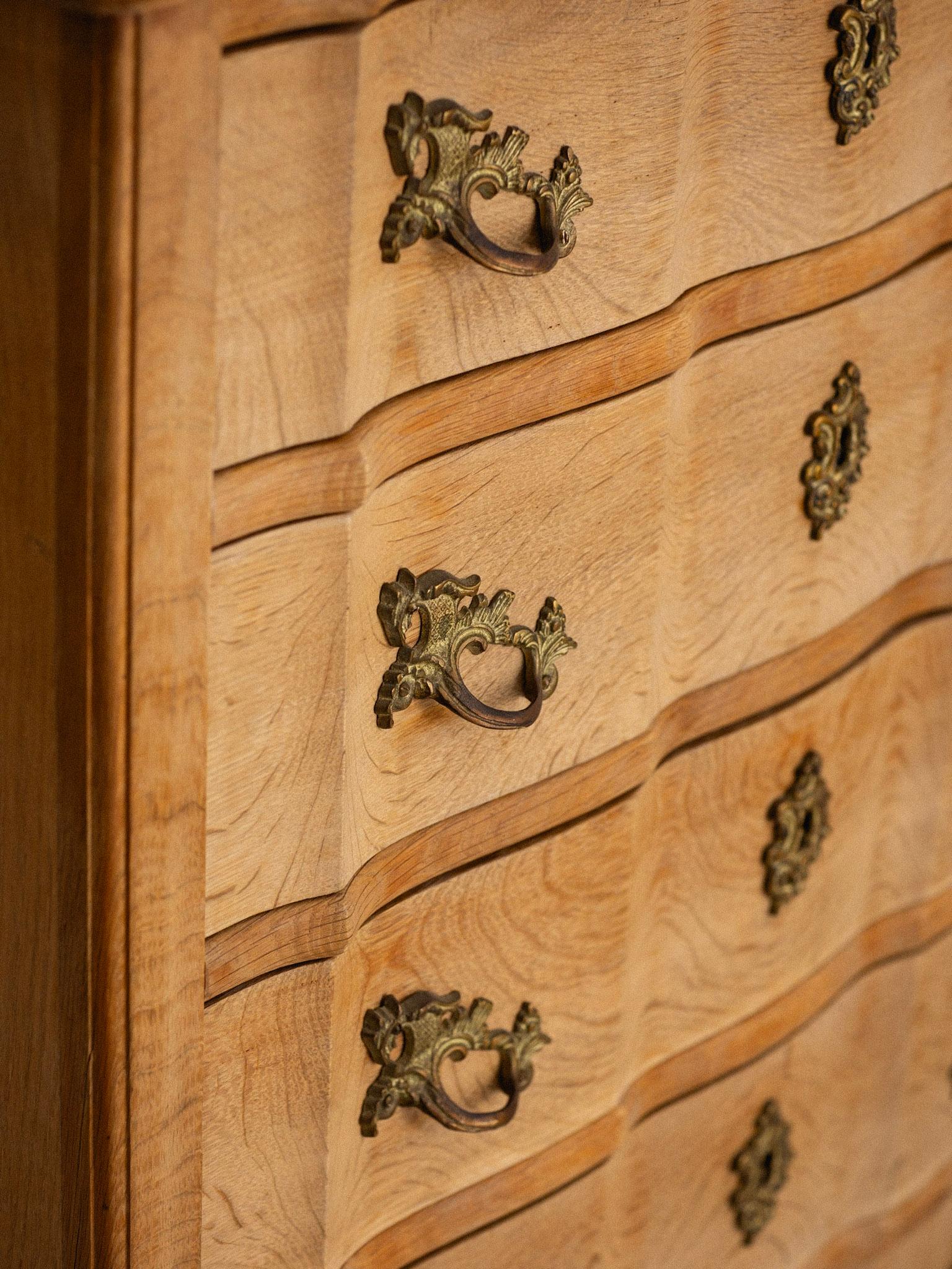 Petite Danish Blonde Oak Tallboy in the Syle of Henning Kjaernulf 2