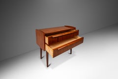Petite Danish Mid-Century 2-Drawer Side/Accent Table in Teak, Denmark, c. 1960s