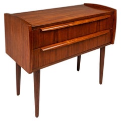 Tavolino danese a 2 cassetti in teak, Danimarca, 1960 ca.