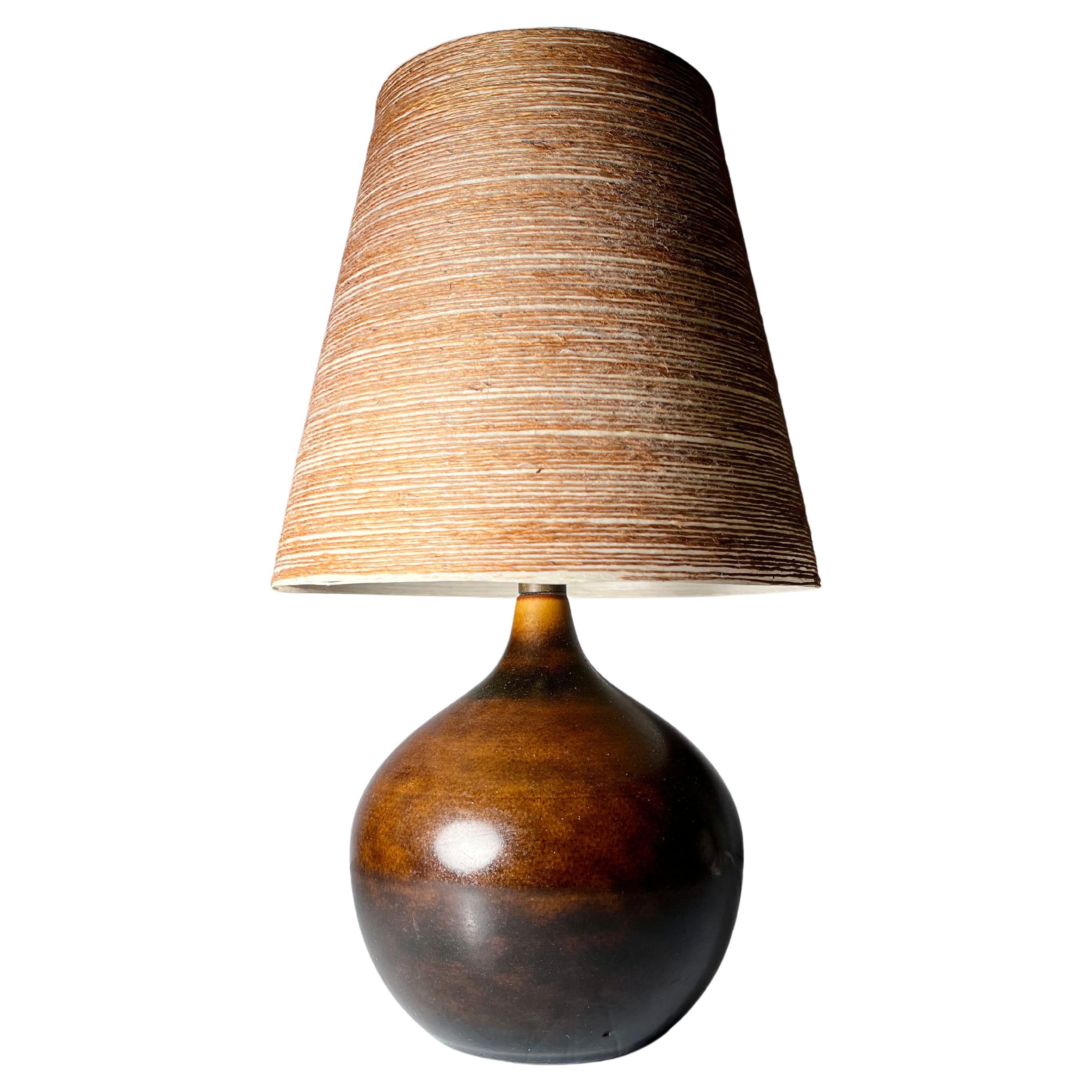 Petite Danish Modern Lotte and Gunnar Bostlund Ceramic Table Lamp