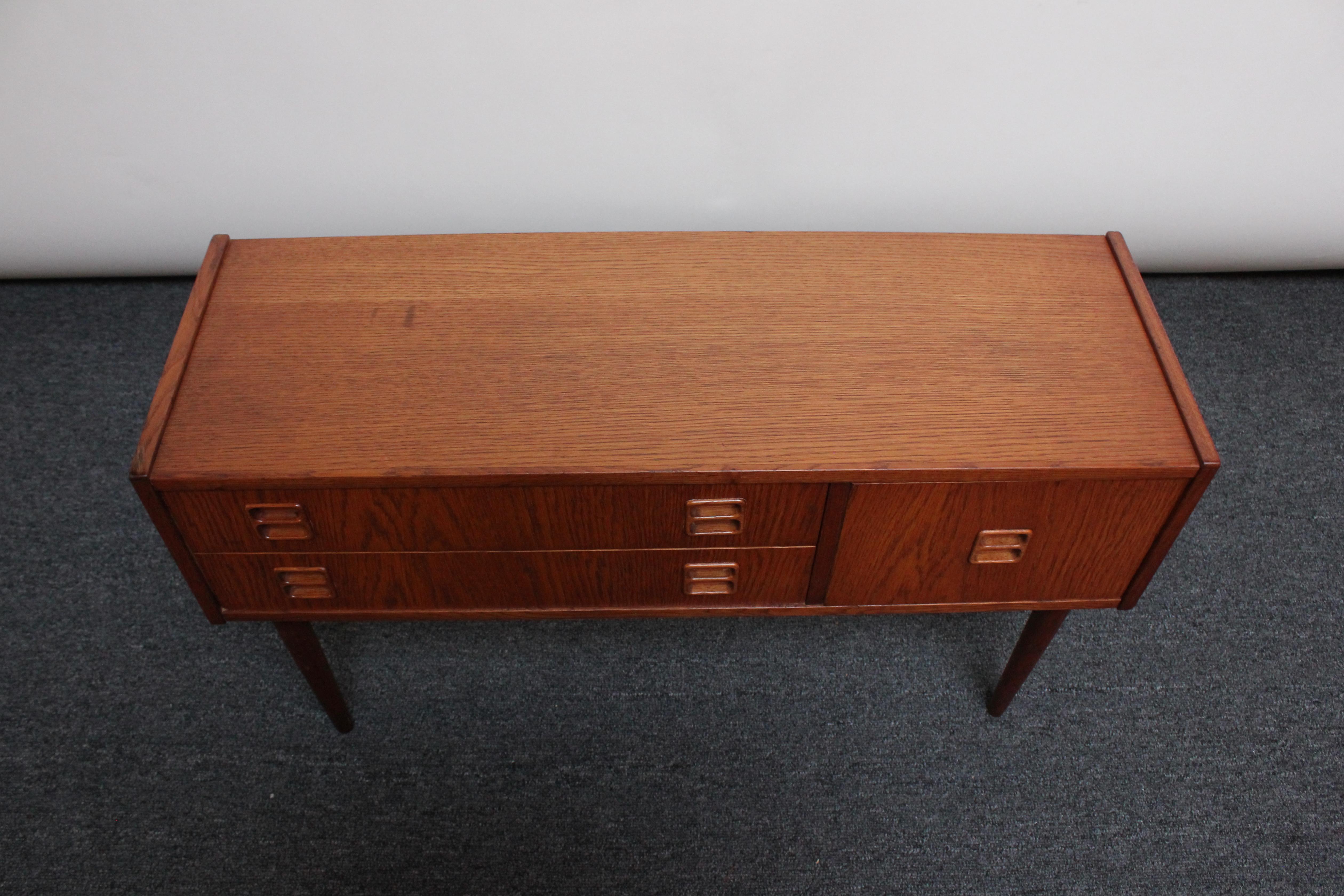 Scandinavian Modern Petite Danish Modern Oak Chest For Sale