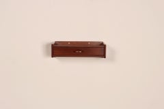 Petite Danish Modern Single-Drawer Floating Nightstand / End Table in Teakwood
