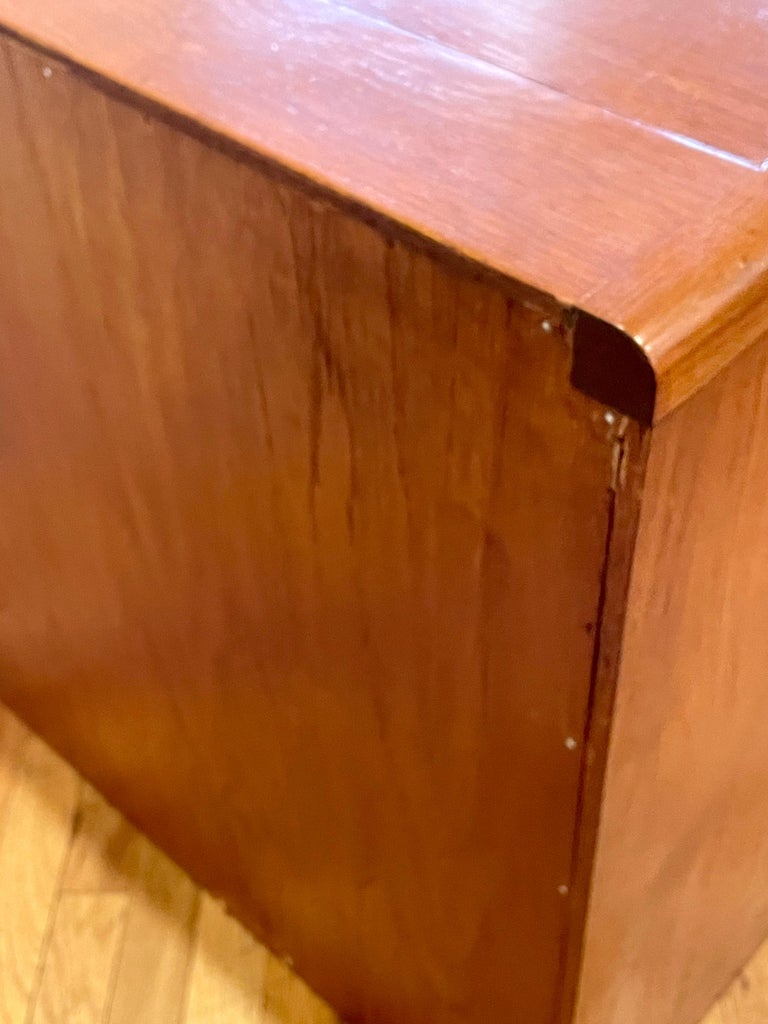 Petite Danish Modern Teak Vanity Desk For Sale at 1stDibs