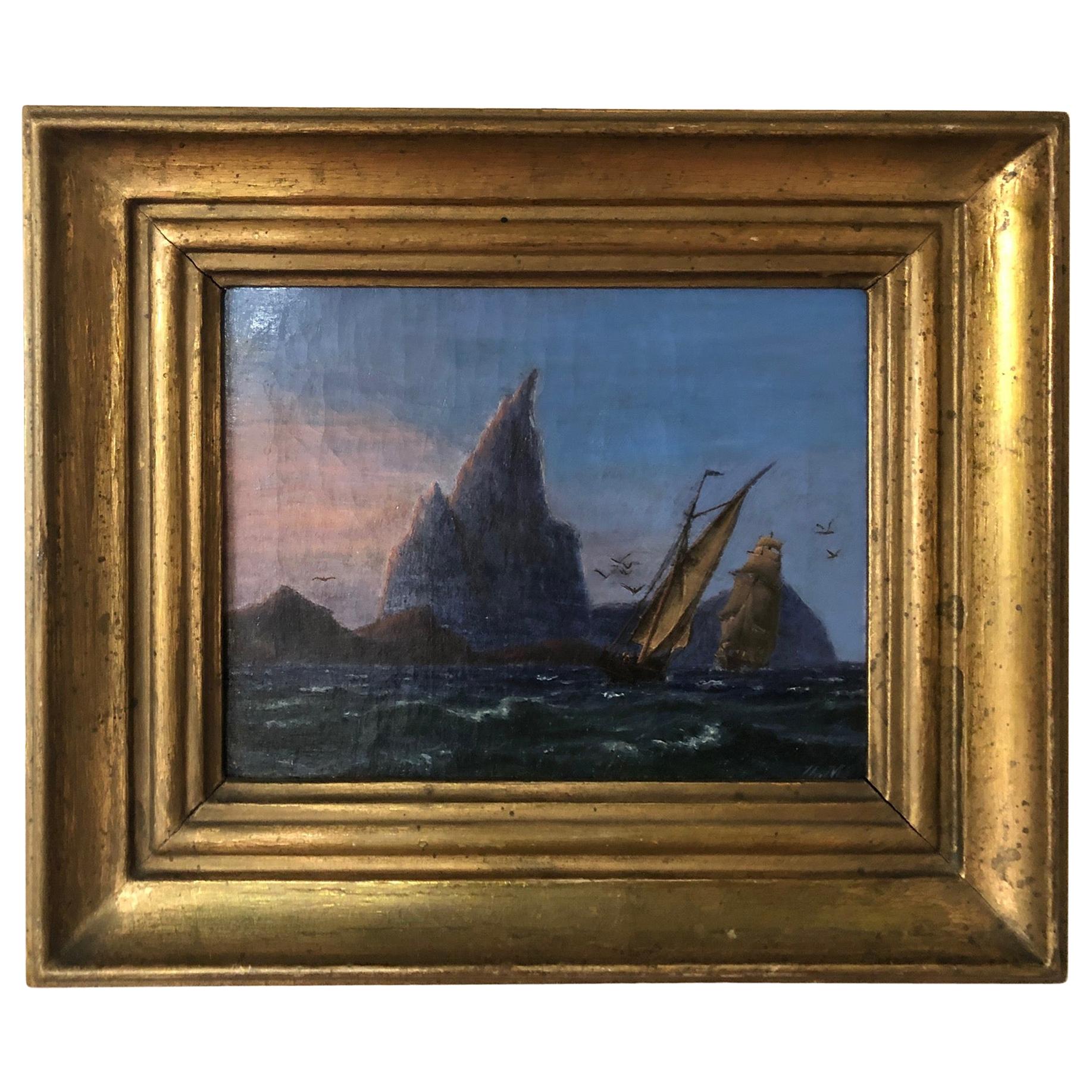 Petite Danish Seascape For Sale