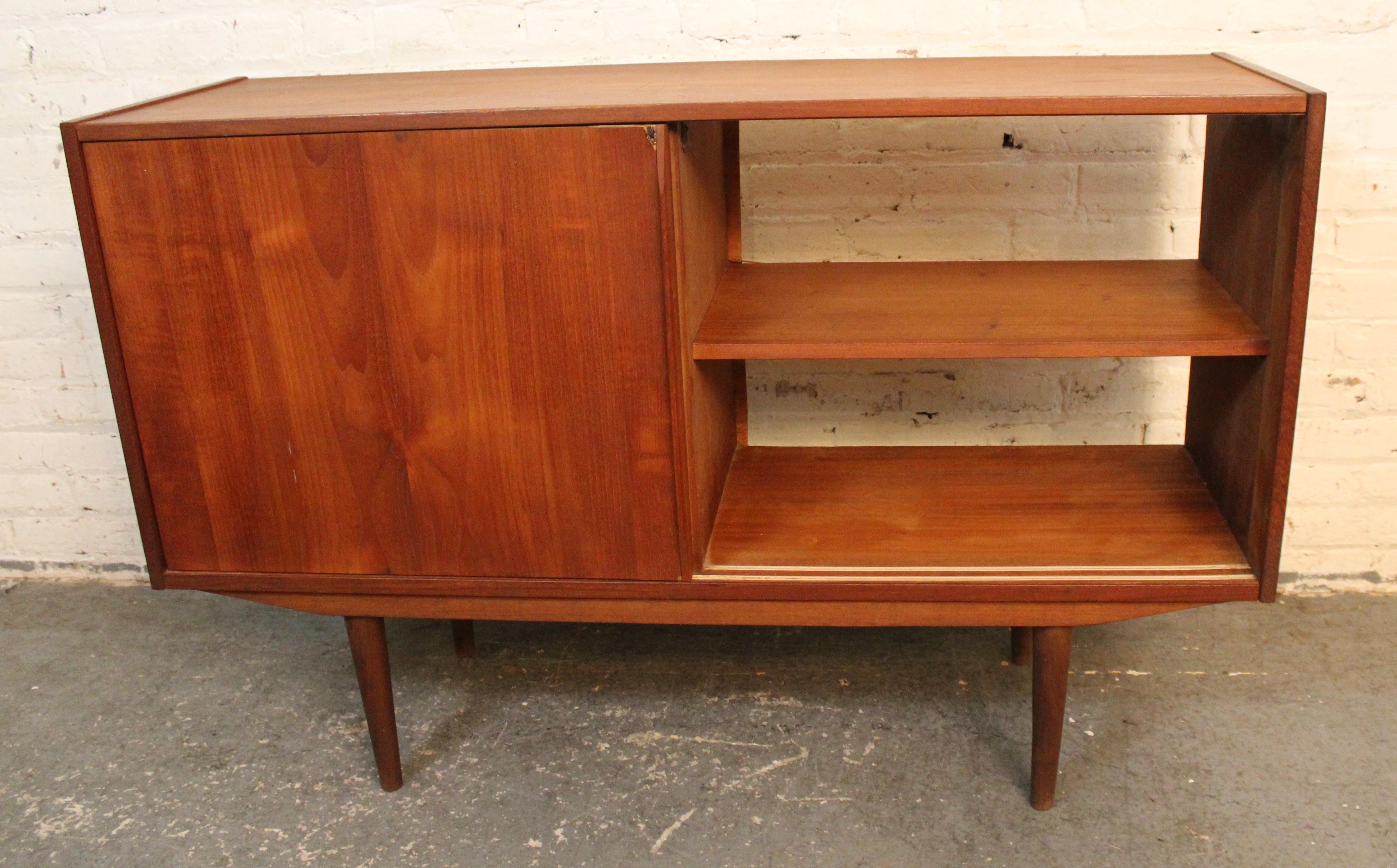 20th Century Petite Danish Teak Credenza For Sale